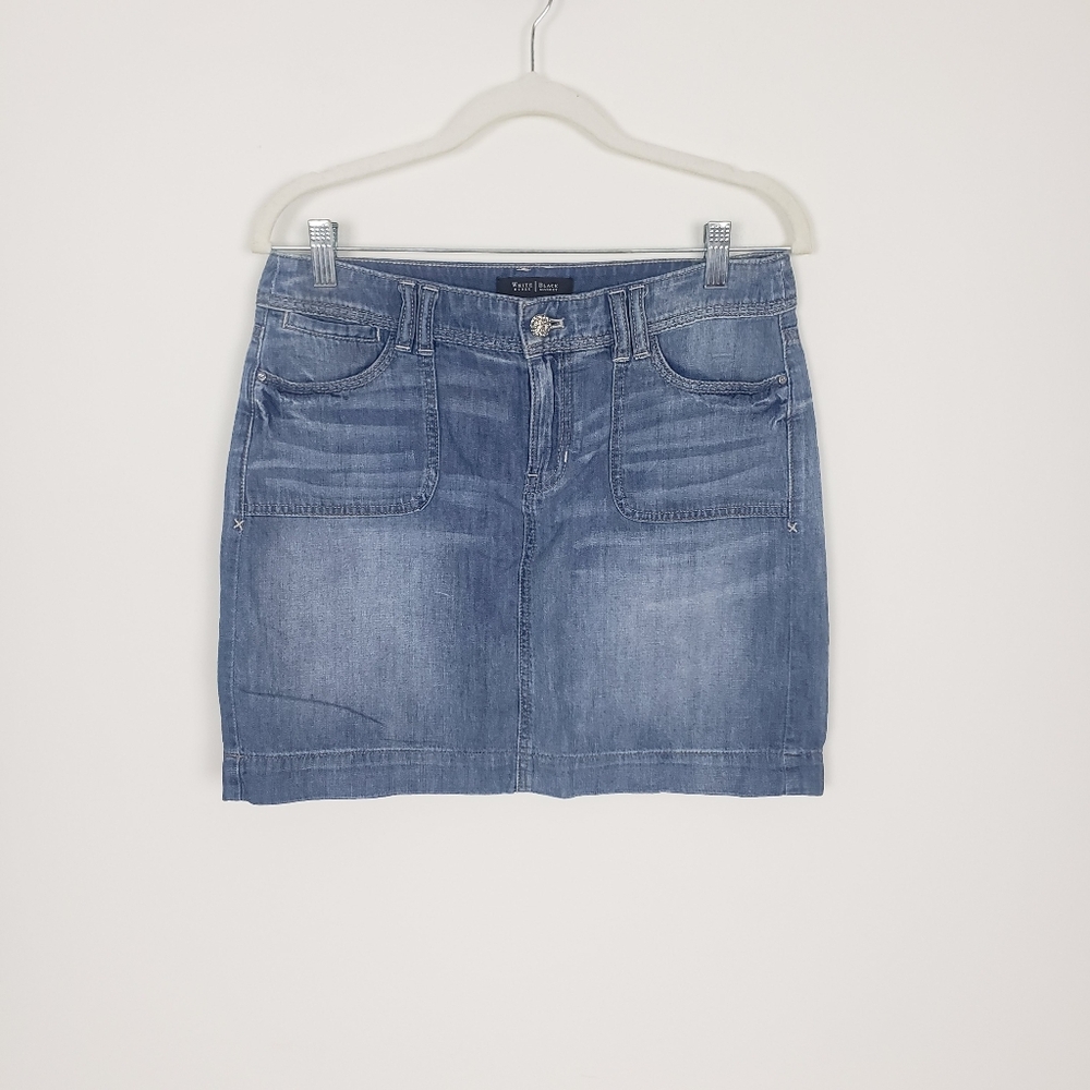 White House Black Market Jean Mini Skirt S…